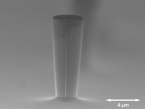 GaAs micro trumpet etching